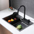 Кухонная мойка ABBER Wasser Kreis AF2194B черная матовая