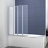 Душевая шторка на ванну VSB-31100CL, 1000*1400, хром, стекло прозрачное