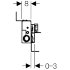 Монтажный элемент Geberit Kombifix для душевых систем, с водоотводом в стене, высота стяжки для напольного стока 90–200 мм