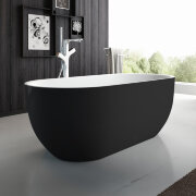 Акриловая ванна BELBAGNO BB70-1700-800-W/NM Белый Глянец внутри, черный матовый снаружи