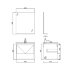 Мебель Orans BC-0903-600 основной шкаф, белый мрамор MFC084, раковина цвет: MFC 061 (600x500x520), шт