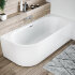 Акриловая ванна DESIRE CORNER LINKSVELVET - WHITE MATT/ BLACK MATTSPARKLE SYSTEM/LED