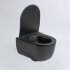 Унитаз подвесной Evo VT1-34SMB безободковый, цвет черный матовый, ультратонкое soft-close сиденье