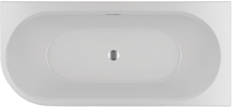 Акриловая ванна DESIRE CORNER LINKSVELVET - WHITE MATT/ BLACK MATTRIHO FALL - CHROMSPARKLE SYSTEM