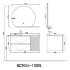 Мебель Orans BC-2055-1000L основной шкаф цвет:MFC085,раковина art marble(matte black) (1000x550x500)