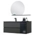 Мебель Orans BC-2055-1200L основной шкаф цвет:MFC085,раковина art marble(matte black) (1200x550x500)