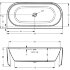 Акриловая ванна DESIRE B2WVELVET - WHITE MATT/ BLACK MATTSPARKLE SYSTEM/LED