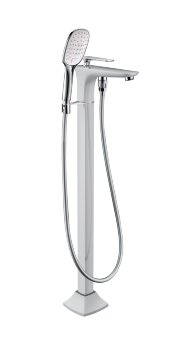 Смеситель напольный для ванны с душем Timo Helmi 4000/00-16Y-CR хром-белый Смеситель напольный для ванны с душем Timo Helmi 4000/00-16Y-CR хром-белый