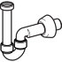 Трубный сифон Geberit для умывальника и биде, горизонтальный выпуск: d=32мм, G=1 1/4", Белый «Alpine»