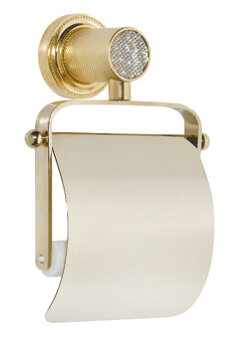Держатель для туалетной бумаги с крышкой ROYALE CRISTAL GOLD