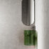 Раковина подвесная прозрачная угловая ABBER Kristall AT2705Emerald зеленая