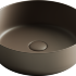 Умывальник чаша накладная круглая (цвет Темно-Коричневый Матовый) Element 390*390*120мм