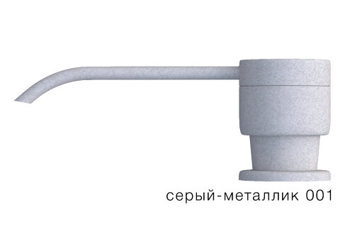 Дозатор жидкого мыла в тон мойки TOLERO 694920 серый металлик