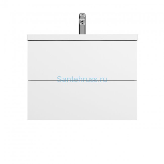 M90FHX07522WG GEM, База под раковину, подвесная, 75 см, 2 ящика push-to-open, цвет: белый, глянец