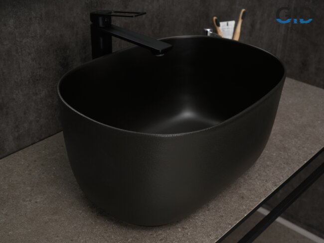 Раковина Gid N9302bg 53377 накладная черная графит 45x32x22 Раковина Gid N9302bg 53377 накладная черная графит 45x32x22