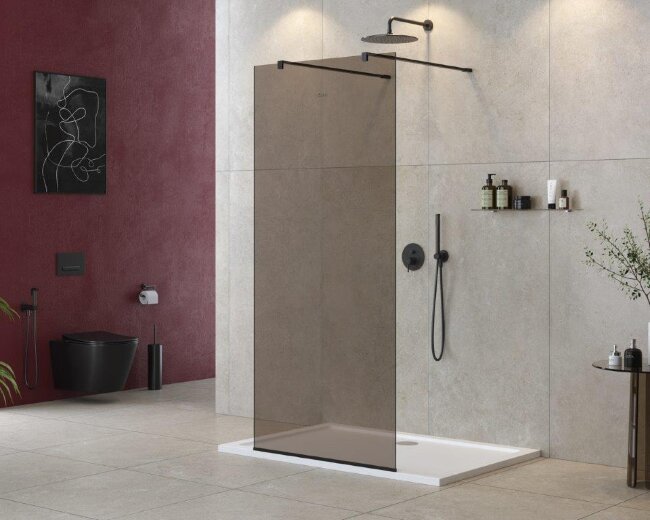 Душевая перегородка CEZARES LIBERTA-L-2-90-120-BR-NERO