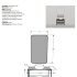 Напольная тумба со столешницей и зеркалом Salini Grazia 90x74 стальная черная 27G109