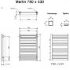 Полотенцесушитель Terma MARLIN 780/430 RAL 9005 черный матовый