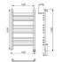 Полотенцесушитель Электрич. Ника TRAPEZIUM ЛТ (Г2) ВП 100/50 правый тэн