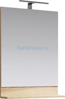 Фостер Панель с зеркалом и светильником, цвет дуб сонома