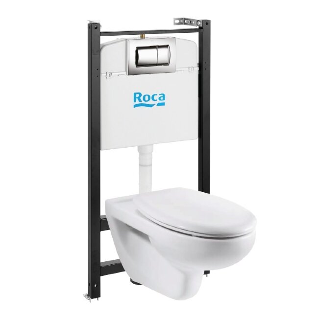 VICTORIA чаша унитаза подвесная 355x525x345 мм, с инсталляционной системой, сиденье с крышкой, с клавишей смыва, белый