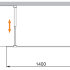 Душевая перегородка CEZARES LIBERTA-L-1-140-C-Cr