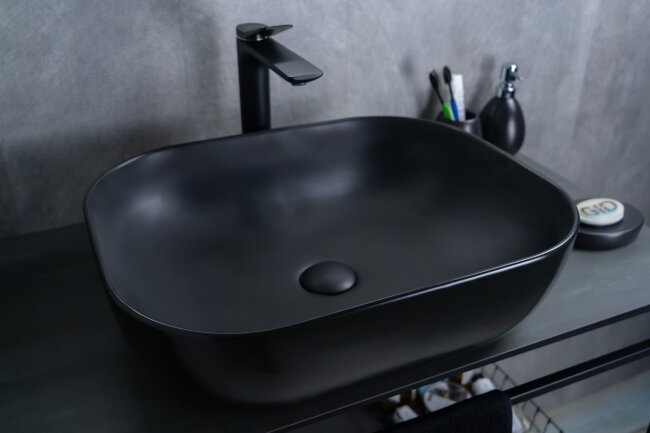 Раковина Gid Bm1302 53348 накладная черная матовая 50x40x14 Раковина Gid Bm1302 53348 накладная черная матовая 50x40x14