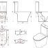 Унитаз компакт Orans WM9907 P-trap / Geberit/ Rimless / floor fixing kit (615x370x790)