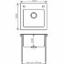 Мойка кухонная сталь/стекло 50x50 TOLERO Ceramic Glass TG-500W белая