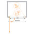 Душевая дверь CEZARES ELENA-W-B-1-60-P-Cr-L