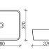 Умывальник чаша накладная прямоугольная Element 480*370*130мм