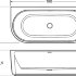 Акриловая ванна DESIRE WALL MOUNTED 184x84