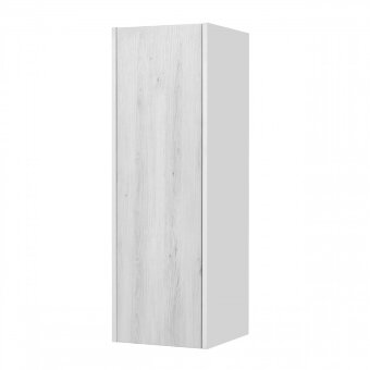 Шкаф САКУРА 35, подвесной, левый, ольха наварра, белый глянец