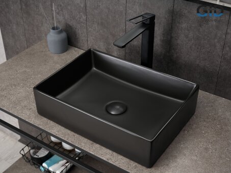 Раковина Gid Bm1204 53360 накладная черная матовая 45x32x11