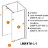 Душевая перегородка CEZARES LIBERTA-L-1-90-C-Cr