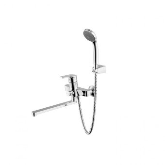 Смеситель для ванны с длинным изливом с аксессуарами Bravat Line Смеситель для ванны с длинным изливом с аксессуарами Bravat Line