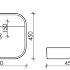 Умывальник чаша накладная прямоугольная Element 550*450*110мм