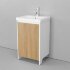 Тумба напольная VELVEX Klaufs 50.2D-617.216 с раковиной Cersanit COMO 50