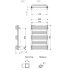 Полотенцесушитель Terma POLA 780/500 RAL9016 белый матовый