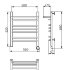 Полотенцесушитель Электрич. Ника TRAPEZIUM ЛТ (Г2) ВП 60/50 правый тэн