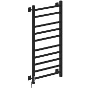 Полотенцесушитель Электрич.кабельный Ника STEP-2 100/50 RAL9005 черный матовый левый тэн