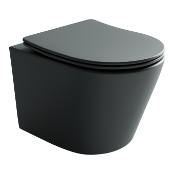 Подвесной унитаз Balearica Rimless (цвет Темный Антрацит Матовый) Подвесной унитаз Balearica Rimless (цвет Темный Антрацит Матовый)