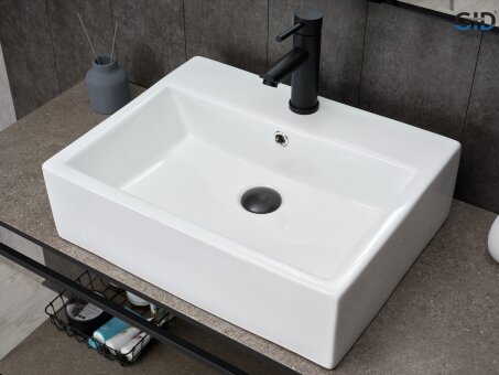 Раковина Gid N9153 51215 накладная белая 53x41x15