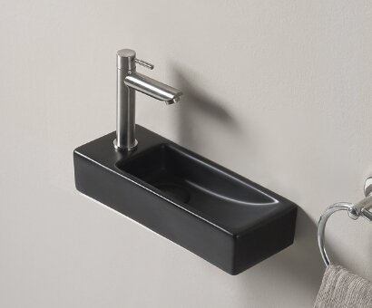 Раковина Gid Bm9271R 62202R подвесная черная матовая 38x14.5x8