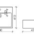 Умывальник чаша накладная прямоугольная Element 500*410*160мм