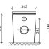 Напольный приставной унитаз Cubic Rimless