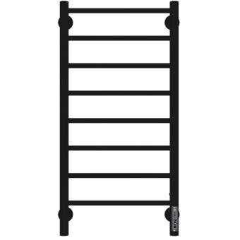 Полотенцесушитель с/т TERMINUS Электро Аврора П8 400х850 (quick touch) RAL9005 черный матовый NEW