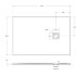 Душевой поддон из искусственного мрамора в комплекте с сифоном BelBagno UNO TRAY-MR-UNO-AH-120/80-35-NERO-CR