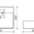 Умывальник чаша накладная прямоугольная Element 590*450*160мм