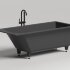 Ванна каменная встраиваемая матовая 170x75 Salini CASCATA KIT 104323MRF окрашена по RAL